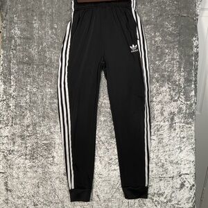 Adidas Kids Black Sweatpants with White Accents